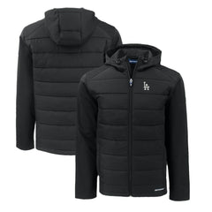 Los Angeles Dodgers Cutter & Buck Evoke Hybrid Eco Softshell Recycled Full-Zip Hoodie - Black - MLB Online