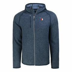 Cleveland Guardians Cutter & Buck Mainsail Full-Zip Hooded Jacket - Heather Navy - MLB Sale
