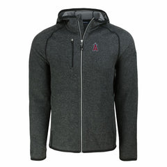 Los Angeles Angels Cutter & Buck Mainsail Full-Zip Hooded Jacket - Heather Charcoal - MLB Online