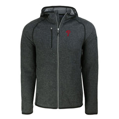 Philadelphia Phillies Cutter & Buck Mainsail Full-Zip Hooded Jacket - Heather Charcoal - MLB Sale