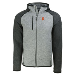 San Francisco Giants Cutter & Buck Mainsail Full-Zip Hooded Jacket - Heather Charcoal/Heather Gray - MLB on Sale