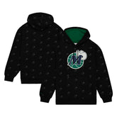 Dallas Mavericks Hardwood Classics Allover Print Pullover Hoodie for sale Black | Mitchell & Ness online