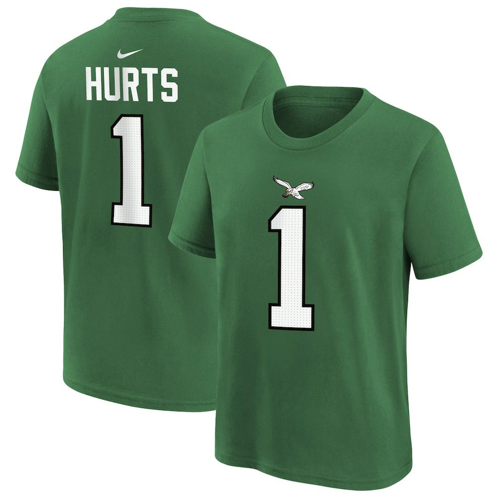 Nike Jalen Hurts Philadelphia Eagles Preschool Player Name & Number T-Shirt Kelly Green