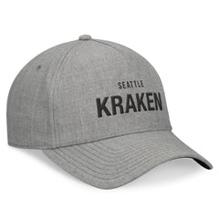 Seattle Kraken Fanatics Elements A-Frame Leather Strapback Hat - Heather Gray - NHL 200496212