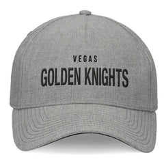Vegas Golden Knights Fanatics Elements A-Frame Leather Strapback Hat - Heather Gray - NHL 200496213