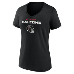 Bijan Robinson Atlanta Falcons Women's Team Wordmark Name & Number V-Neck T-Shirt Black