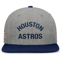 Houston Astros Fanatics Elements Flat Brim Snapbuckle Hat - Heather Gray/Navy - Fanatics Sale