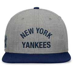 New York Yankees Fanatics Elements Flat Brim Snapbuckle Hat - Heather Gray/Navy - Fanatics Online