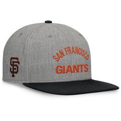 San Francisco Giants Fanatics Elements Flat Brim Snapbuckle Hat - Heather Gray/Black - Fanatics Online