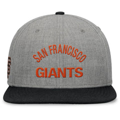 San Francisco Giants Fanatics Elements Flat Brim Snapbuckle Hat - Heather Gray/Black - Fanatics Online