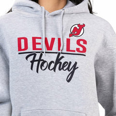 New Jersey Devils G-III 4Her by Carl Banks Women's Team Sport Tri-Blend Fleece Hoodie - Heather Gray - NHL 200497147