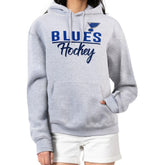 St. Louis Blues G-III 4Her by Carl Banks Women's Team Sport Tri-Blend Fleece Hoodie - Heather Gray - NHL 200497156