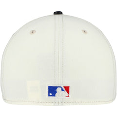 Chicago Bulls Faux Leather Visor Two-Tone 59FIFTY Fitted Hat Cream/Black | New Era discount