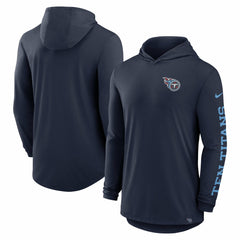 Nike Tennessee Titans Blitz Tri-Blend Dri-FIT Long Sleeve Hoodie T-Shirt Navy