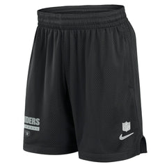 Nike Las Vegas Raiders 2024 Sideline Performance Mesh Shorts Black