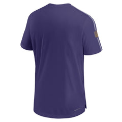 Nike Baltimore Ravens 2024 Sideline Coach UV Performance T-Shirt Purple