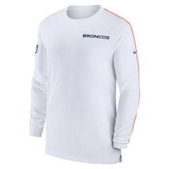 Nike Denver Broncos Sideline Coach UV Performance Long Sleeve T-Shirt White