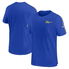 Nike Los Angeles Rams 2024 Sideline Coach UV Performance T-Shirt Royal
