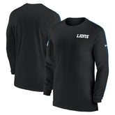Nike Detroit Lions Sideline Coach UV Performance Long Sleeve T-Shirt Black