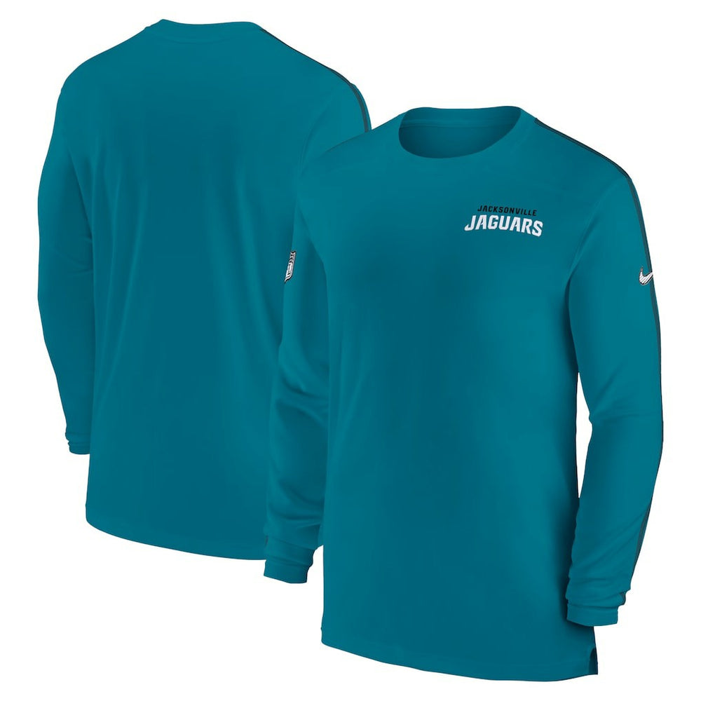 Nike Jacksonville Jaguars Sideline Coach UV Performance Long Sleeve T-Shirt Teal