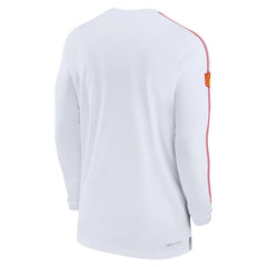 Nike Kansas City Chiefs Sideline Coach UV Performance Long Sleeve T-Shirt White