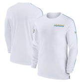 Nike Los Angeles Chargers Sideline Coach UV Performance Long Sleeve T-Shirt White