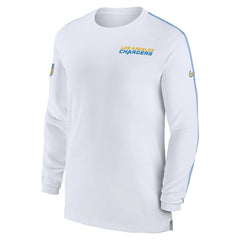 Nike Los Angeles Chargers Sideline Coach UV Performance Long Sleeve T-Shirt White