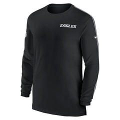 Nike Philadelphia Eagles Sideline Coach UV Performance Long Sleeve T-Shirt Black