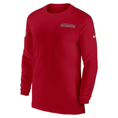 Nike Tampa Bay Buccaneers Sideline Coach UV Performance Long Sleeve T-Shirt Red
