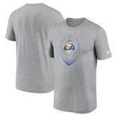 Nike Los Angeles Rams Primetime Legend Icon Performance T-Shirt Heather Gray