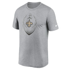 Nike New Orleans Saints Primetime Legend Icon Performance T-Shirt Heather Gray