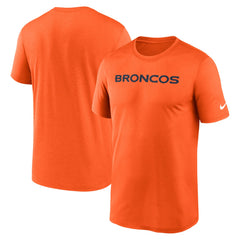 Nike Denver Broncos Primetime Legend Wordmark Performance T-Shirt Orange