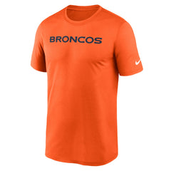 Nike Denver Broncos Primetime Legend Wordmark Performance T-Shirt Orange