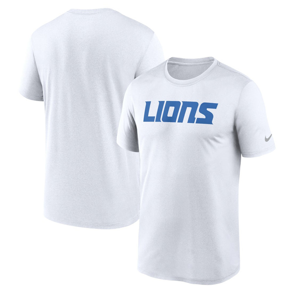 Nike Detroit Lions Primetime Legend Wordmark Performance T-Shirt White