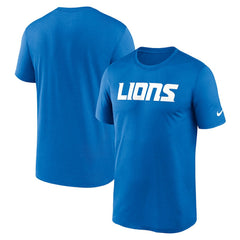 Nike Detroit Lions Primetime Legend Wordmark Performance T-Shirt Blue