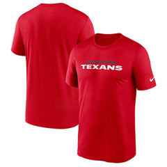 Nike Houston Texans Primetime Legend Wordmark Performance T-Shirt Red