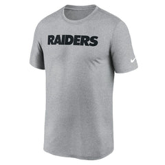Nike Las Vegas Raiders Primetime Legend Wordmark Performance T-Shirt Heather Gray