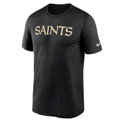 Nike New Orleans Saints Primetime Legend Wordmark Performance T-Shirt Black