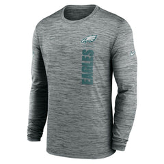 Nike Philadelphia Eagles Sideline Velocity Dri-FIT Long Sleeve T-Shirt Gray