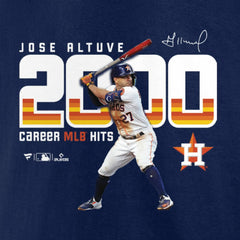 Jose Altuve Houston Astros Fanatics 2,000 Career Hits T-Shirt - Navy - Fanatics Online