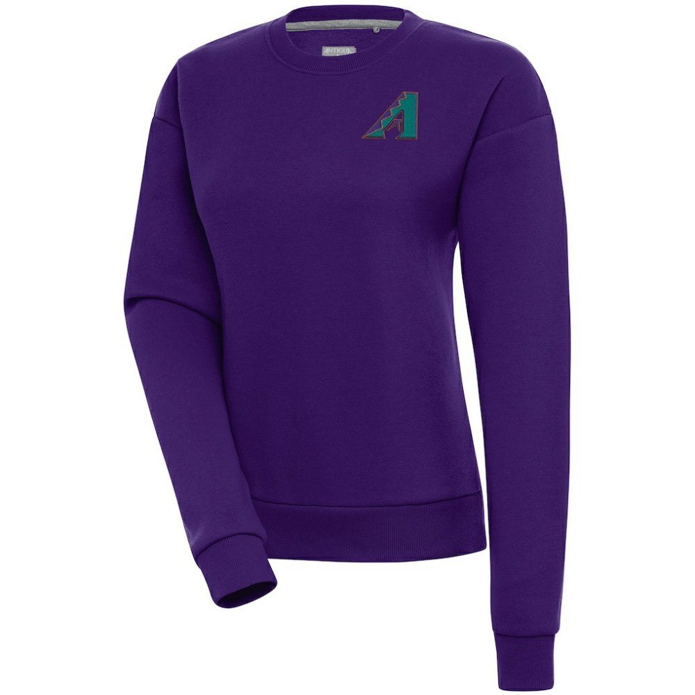 Arizona Diamondbacks Antigua Women's Cooperstown Victory Crewneck Pullover Sweatshirt - Purple - MLB Discount