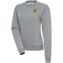 San Diego Padres Antigua Women's Cooperstown Victory Crewneck Pullover Sweatshirt - Heather Gray - MLB Lifestyle