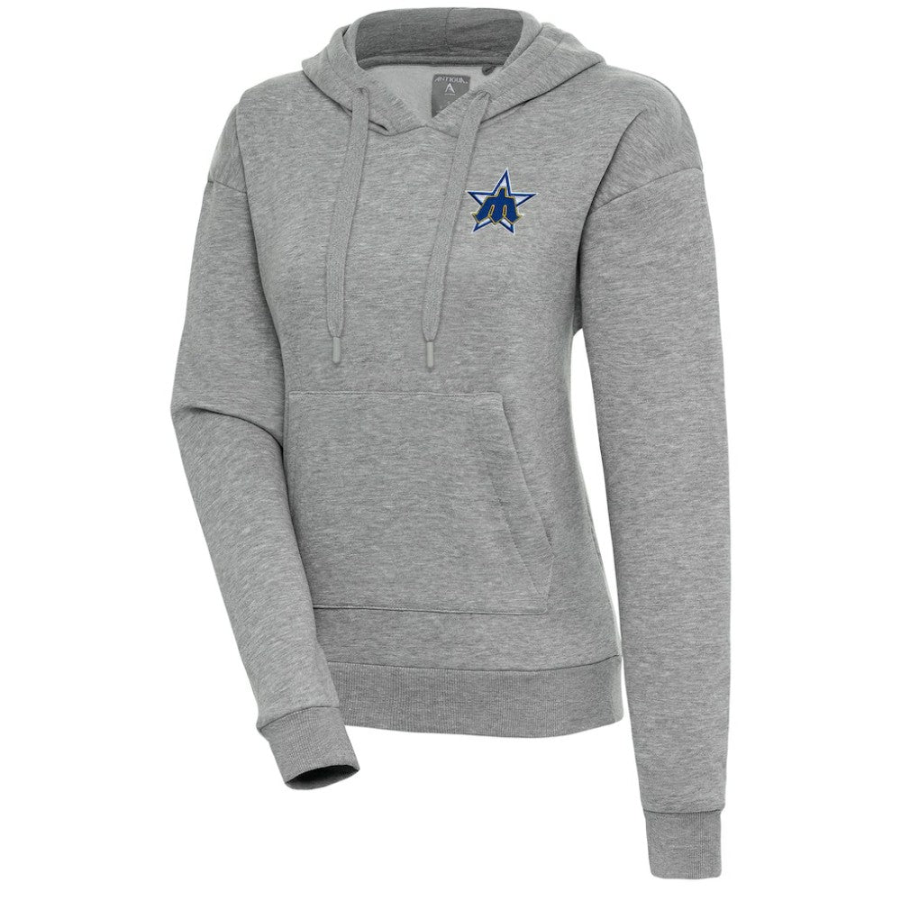 Seattle Mariners Antigua Women's Cooperstown Victory Pullover Hoodie - Heather Gray - MLB Discount
