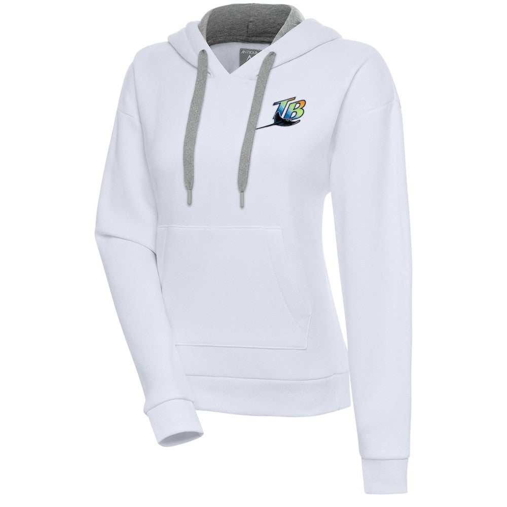 Tampa Bay Rays Antigua Women's Cooperstown Victory Pullover Hoodie - White - MLB Online