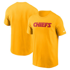 Nike Kansas City Chiefs Primetime Wordmark Essential T-Shirt Gold