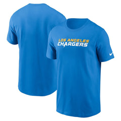 Nike Los Angeles Chargers Primetime Wordmark Essential T-Shirt Powder Blue