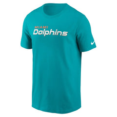 Nike Miami Dolphins Primetime Wordmark Essential T-Shirt Aqua