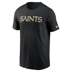 Nike New Orleans Saints Primetime Wordmark Essential T-Shirt Black