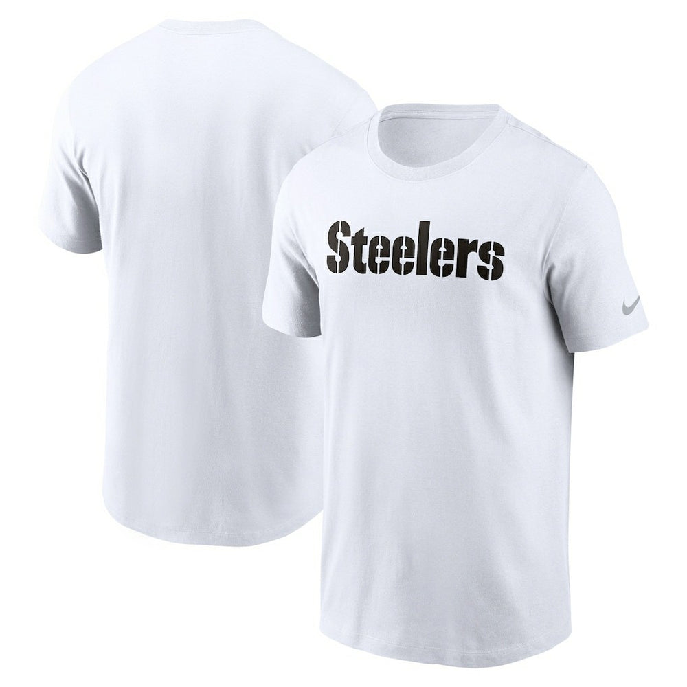 Nike Pittsburgh Steelers Primetime Wordmark Essential T-Shirt White