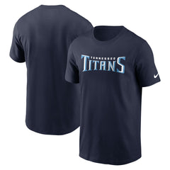 Nike Tennessee Titans Primetime Wordmark Essential T-Shirt Navy